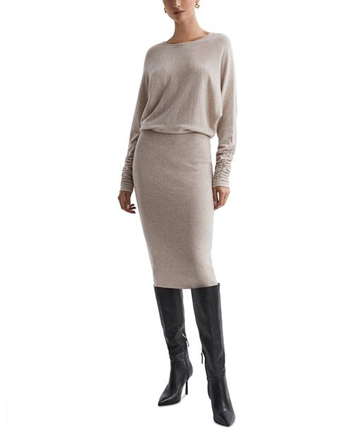 

Платье-свитер Leila миди REISS, цвет Tan/Beige