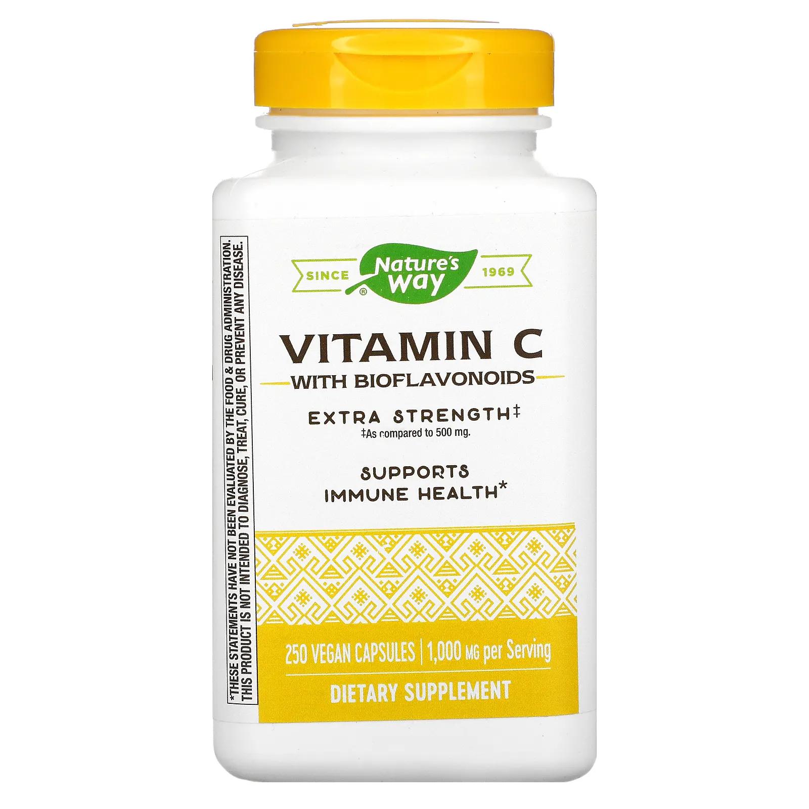Nature's Way Витамин С с биофлавоноидами 1000 мг 250 вегетарианских капсул