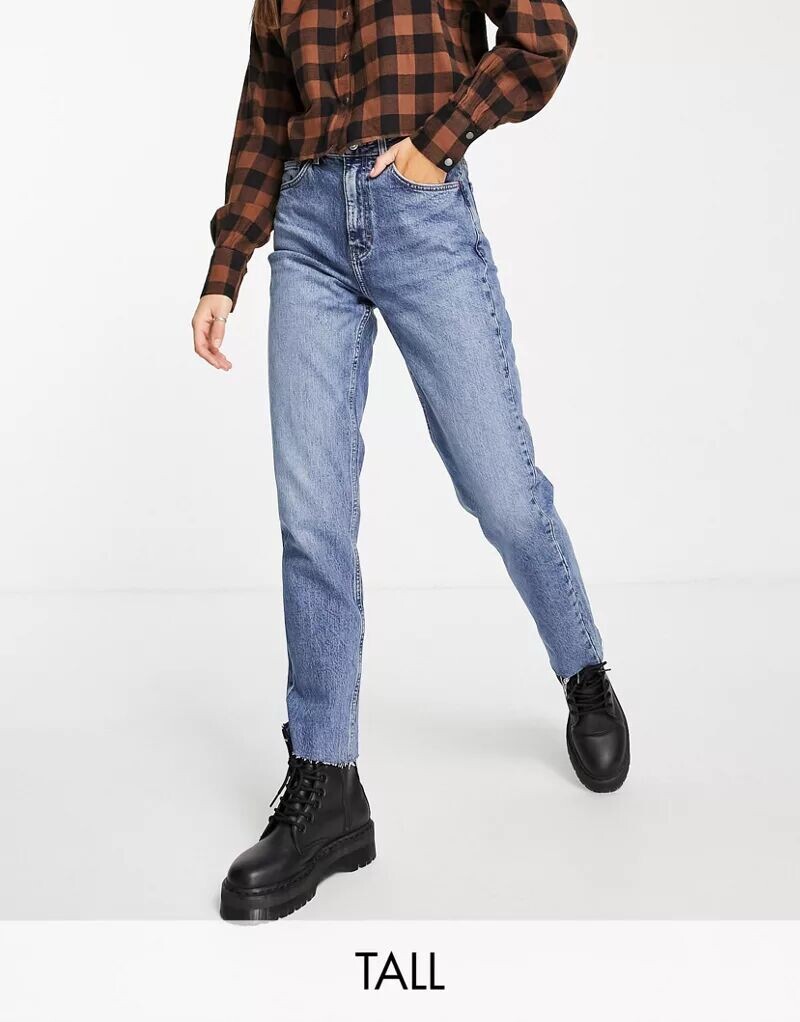 

Прямые джинсы Topshop средне-синего цвета