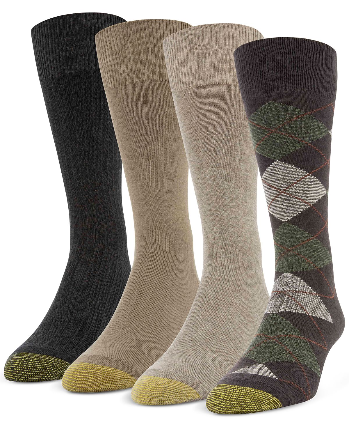 Набор из 4 повседневных мужских носков Argyle Crew Gold Toe подарочный набор мужских носков argyle 3 шт marvel мультиколор