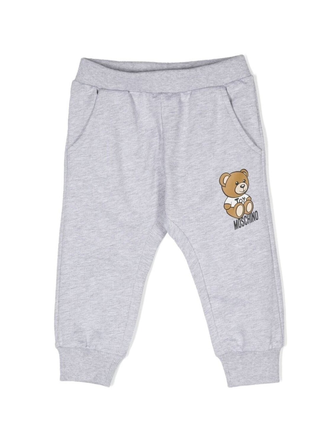 

Moschino Kids спортивные брюки с принтом Teddy Bear, серый
