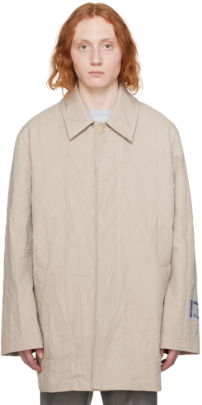 

Бежевый тренч с жатым эффектом Acne Studios
