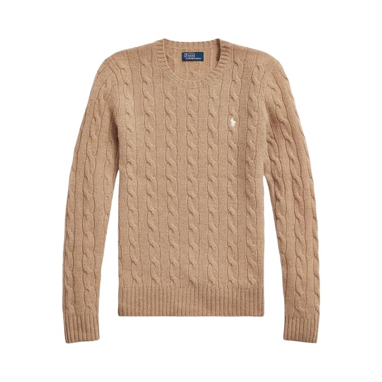 

Свитер Polo Ralph Lauren Logo Cable Knit Sweater, цвет Camel Melange