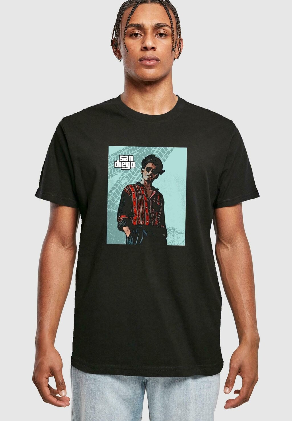 

Футболка с принтом GRAND SAN DIEGO ROUND NECK Merchcode, цвет black
