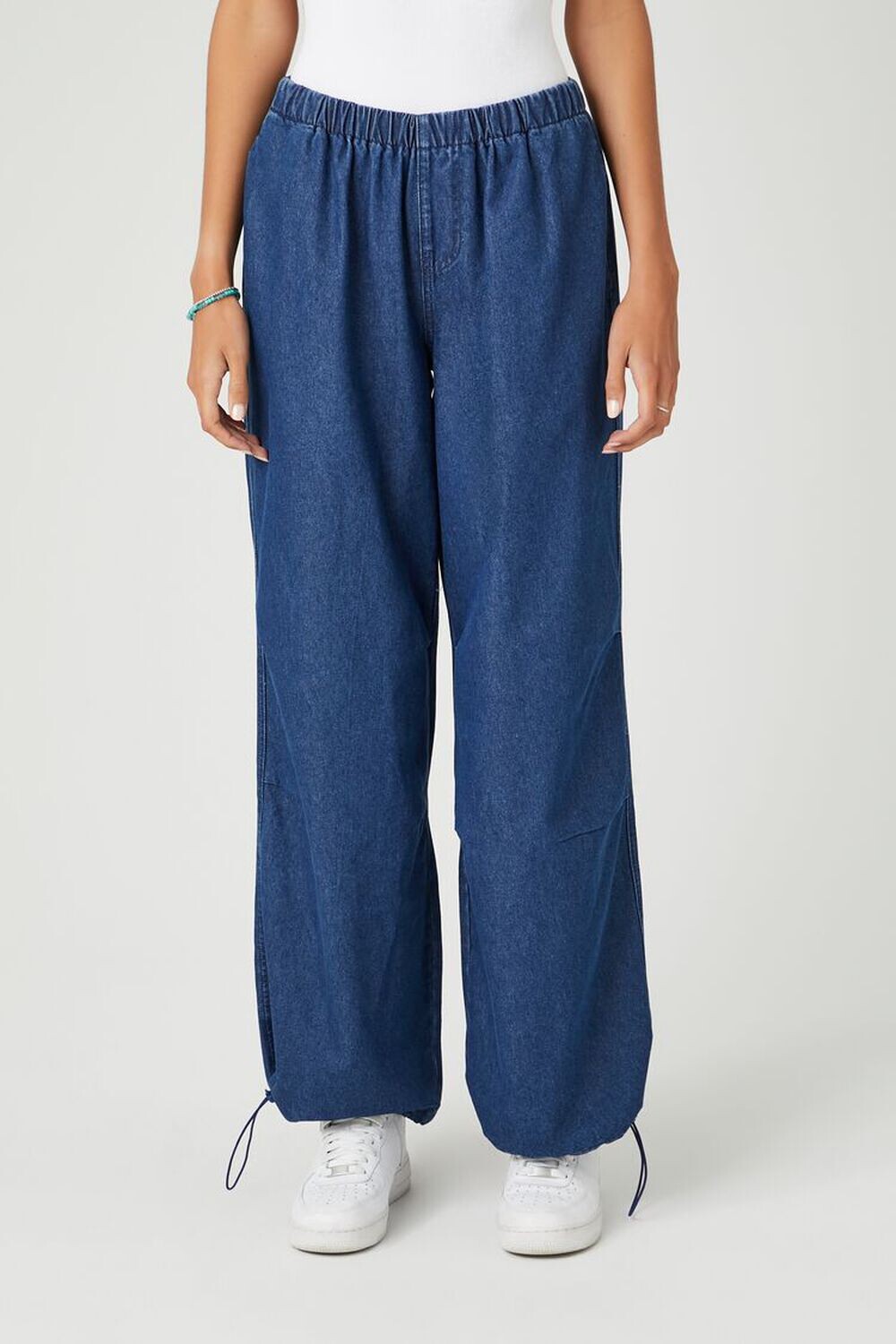 

Джинсовые широкие джоггеры Forever 21, деним