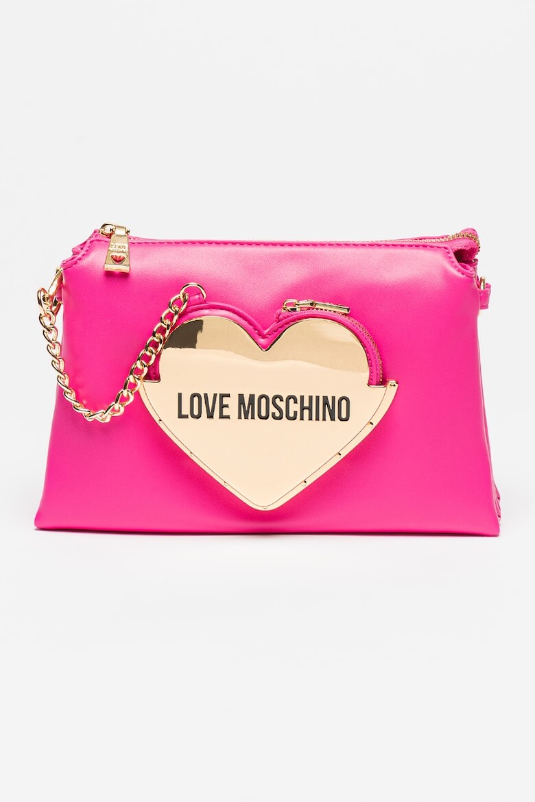 

Сумка из экокожи с портмоне Love Moschino, фуксия