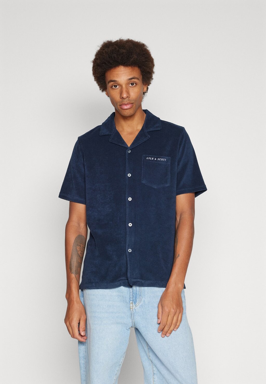 

Рубашка TOWELLING RESORT SHIRT Lyle & Scott, темно-синий