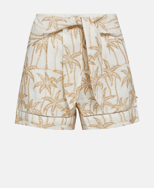 

Льняные шорты Scotch & Soda, экрю