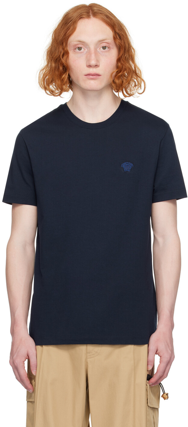 

Темно-синяя футболка с Медузой Versace, цвет Navy blue