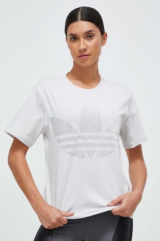 

Хлопковая футболка adidas Originals, серый