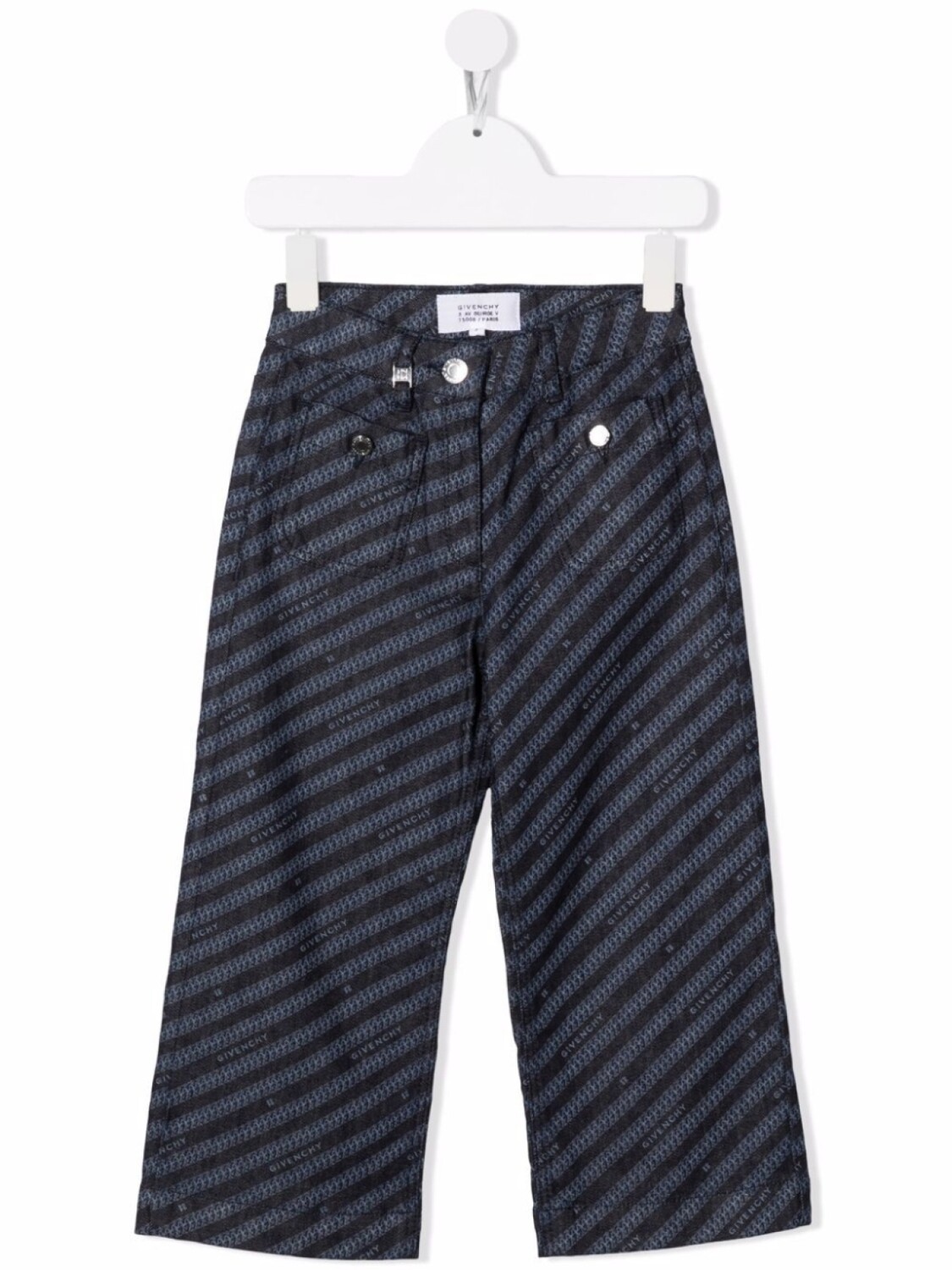 

Givenchy Kids прямые джинсы в полоску, синий