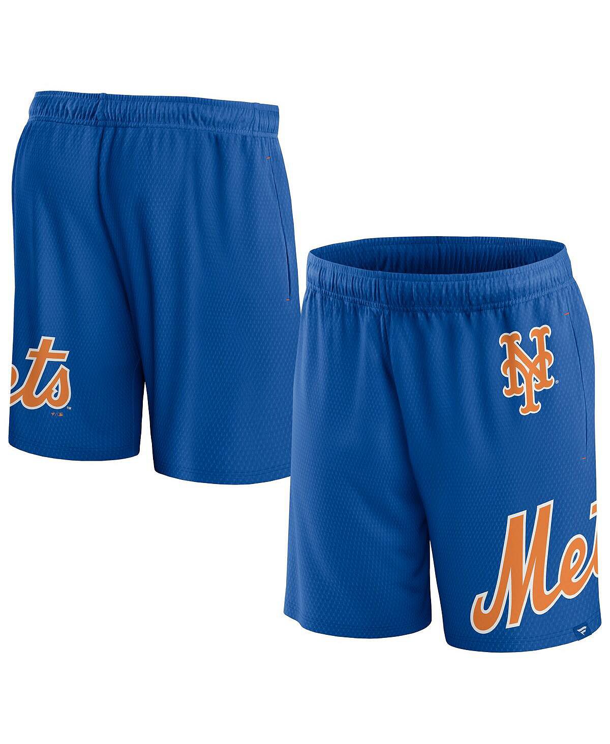 Мужские брендовые шорты из клинчерной сетки Royal New York Mets Fanatics