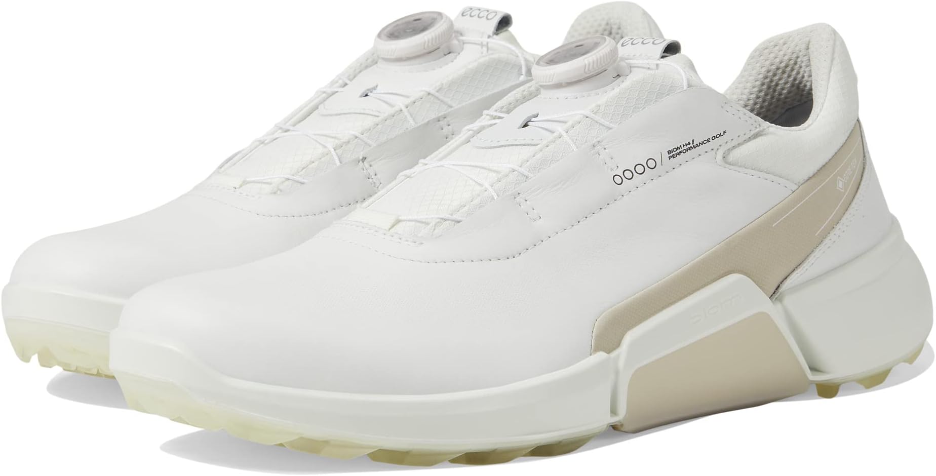 Кроссовки Biom H4 Boa GORE-TEX Waterproof Golf Hybrid Golf Shoes ECCO, цвет White/Gravel Cow Leather