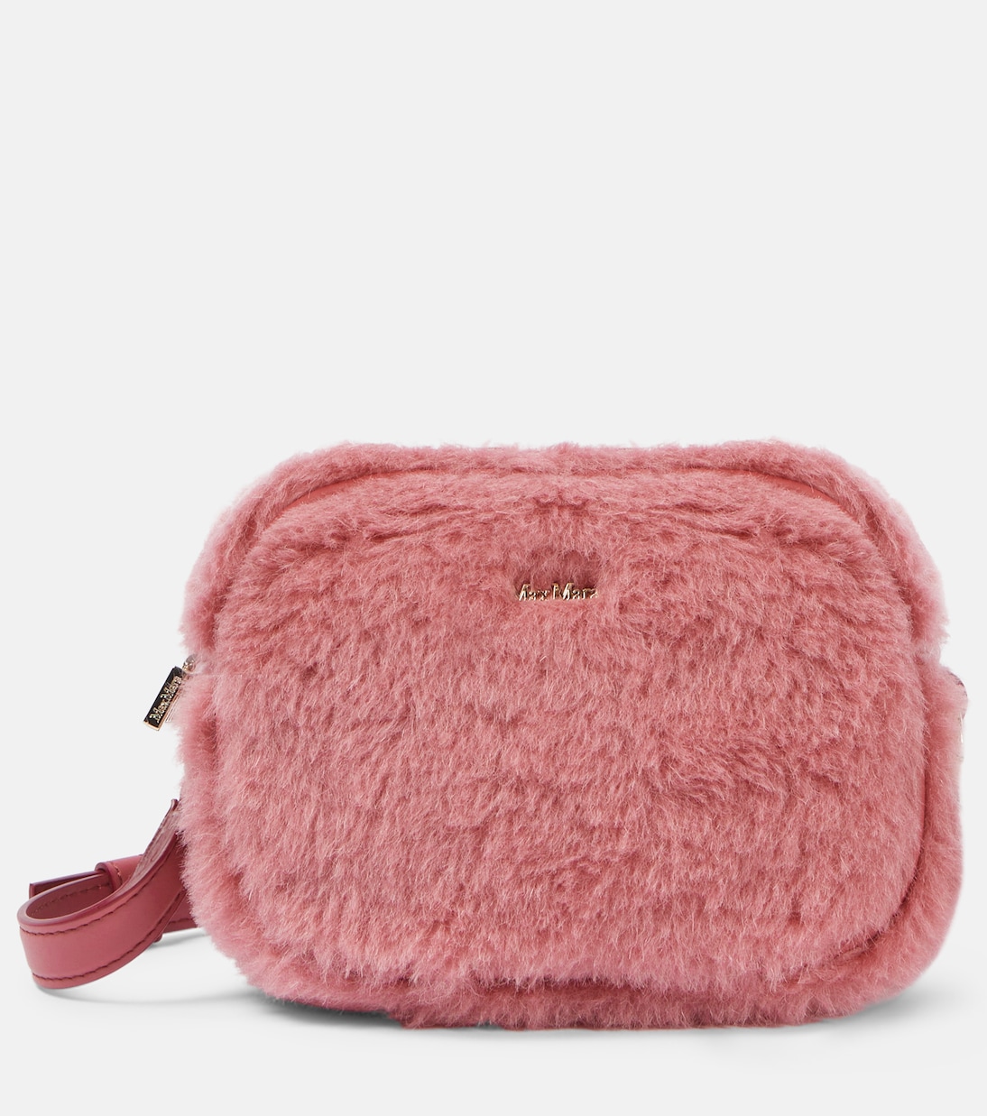 цена Маленькая плюшевая сумка для фотоаппарата Max Mara, розовый