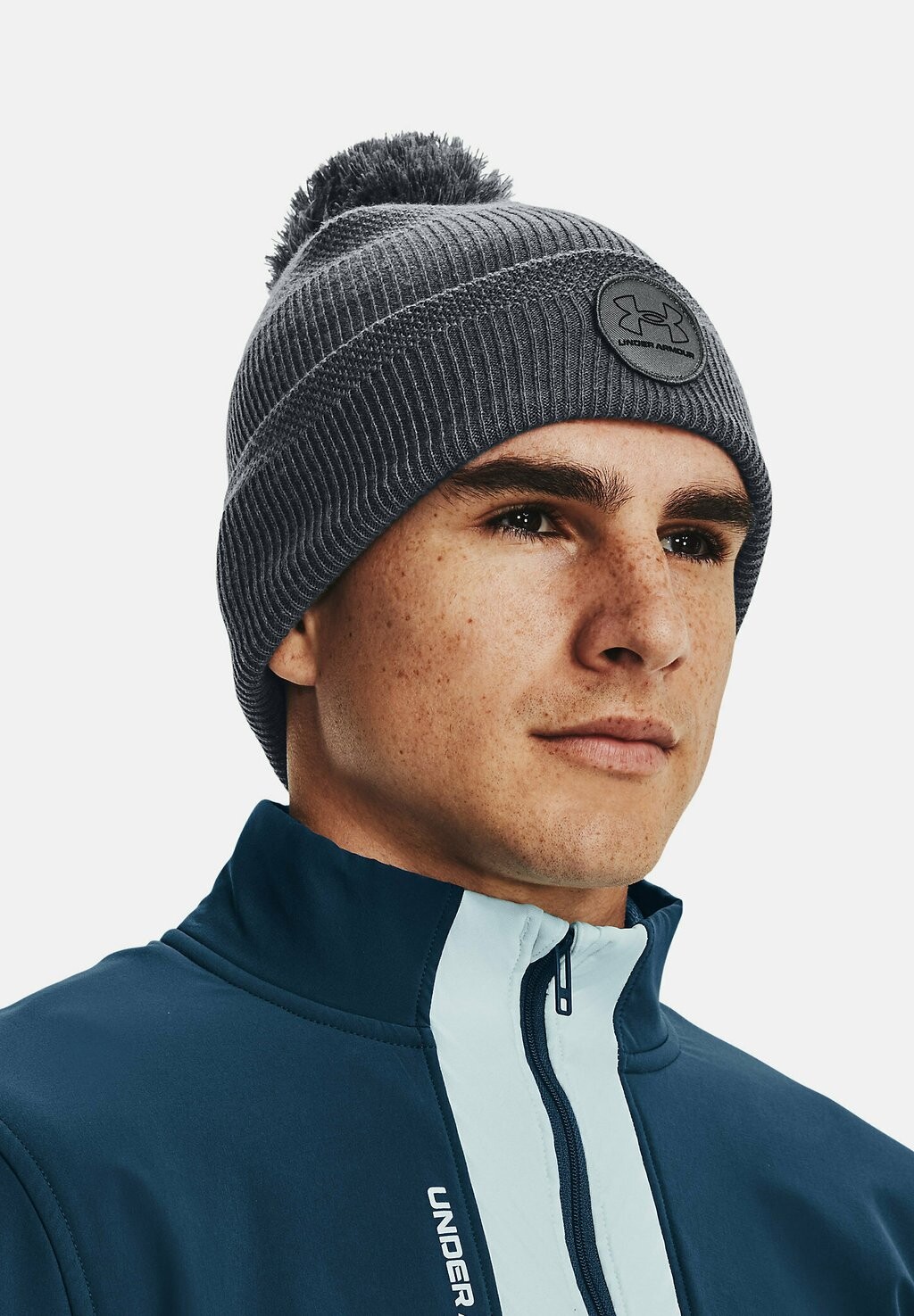 

Шапка-бини Ua Driver Pom Under Armour, цвет pitch gray