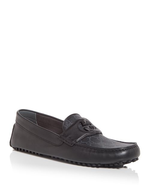 

Мужские драйверы с переплетенными пальцами G и Moc Toe Gucci, цвет Black