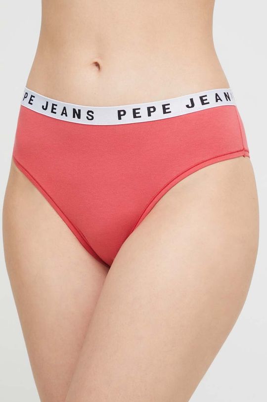Однотонные бразильские трусы Pepe Jeans, красный