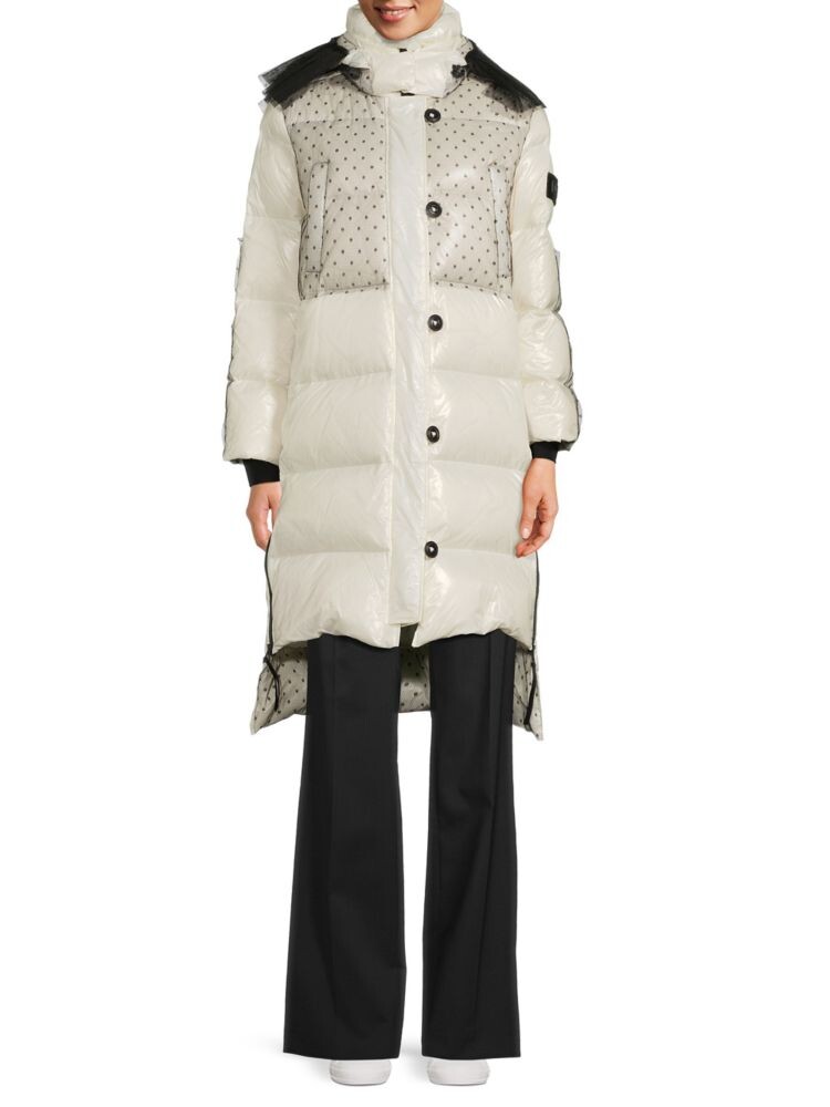 

Пуховик с капюшоном Redvalentino, цвет Bianco Nero