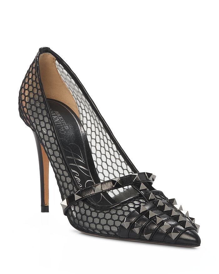 

Женские сетчатые туфли-лодочки Rockstud Cap Toe Valentino Garavani
