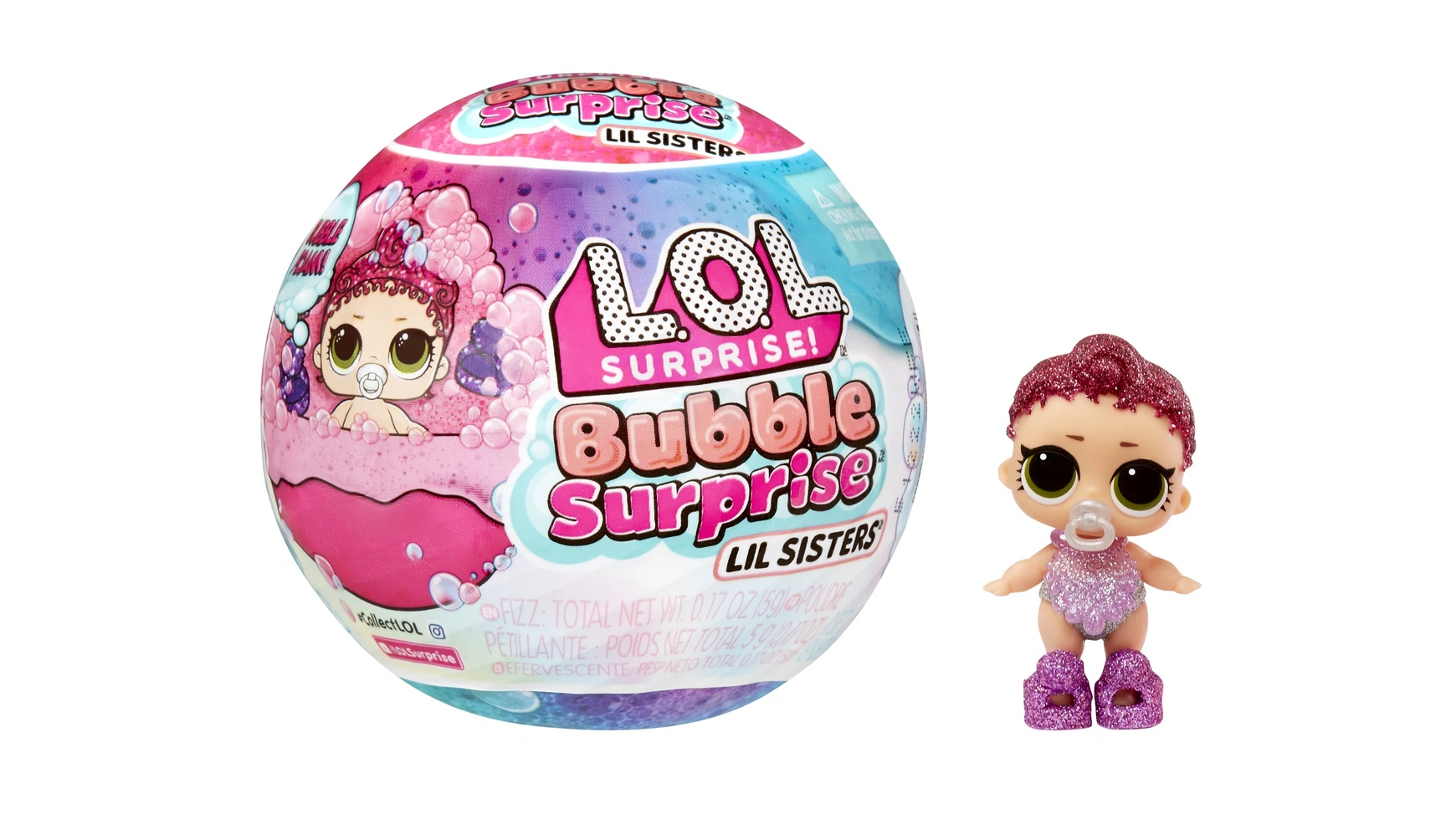 цена Сюрприз bubble surprise lil sisters, ассорти, 1 шт Lol Surprise