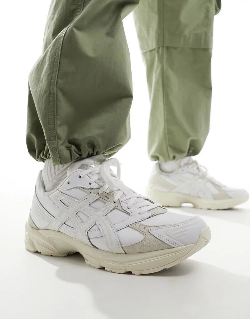 

Кроссовки Asics Gel-1130 из премиальной замши и кожи белого и кремового цвета