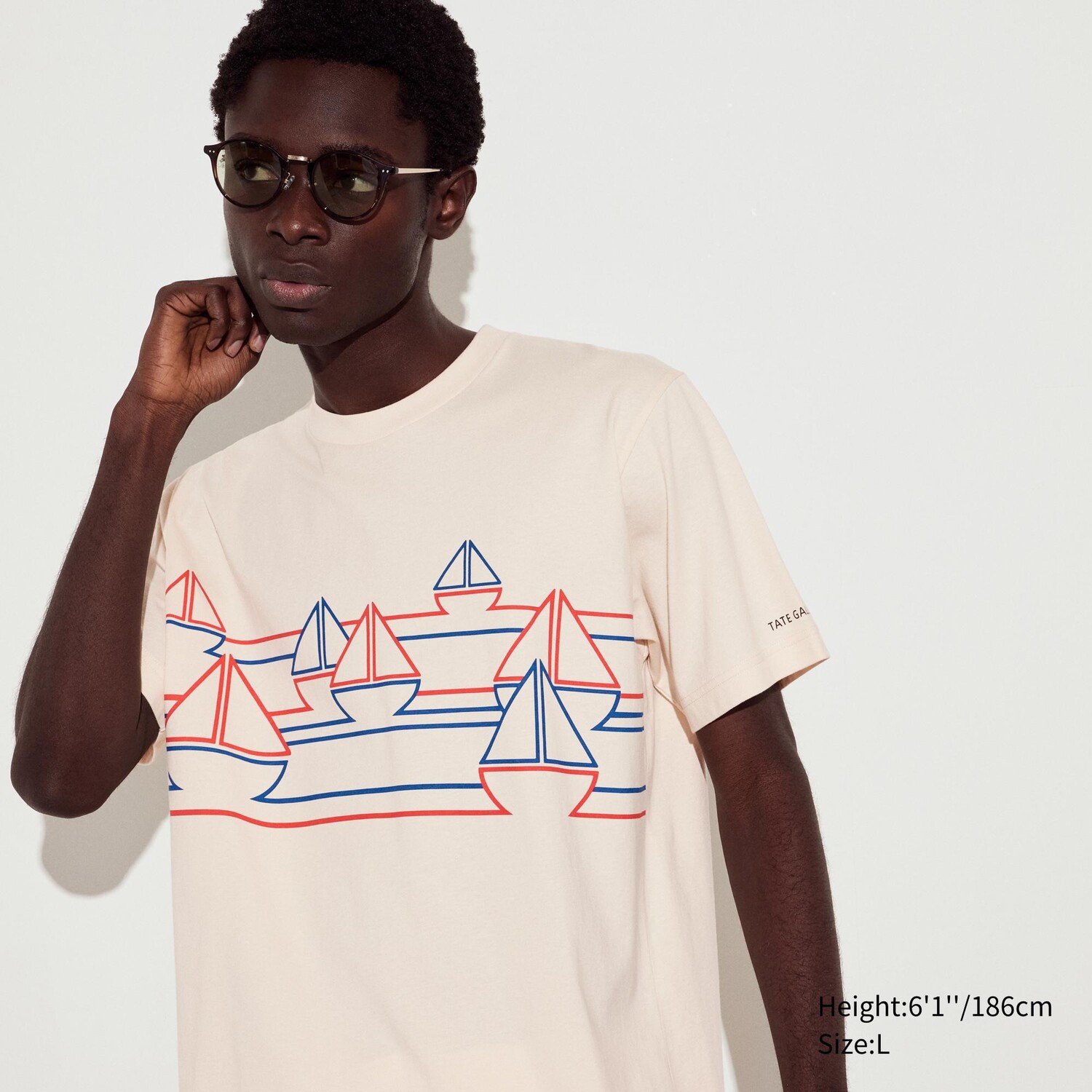 

Футболка Uniqlo Tate Gallery с коротким рукавом и рисунком, естественный