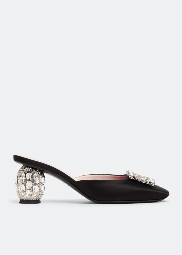 

Мюли Roger Vivier Jewel Heel Rhinestone Buckle, черный