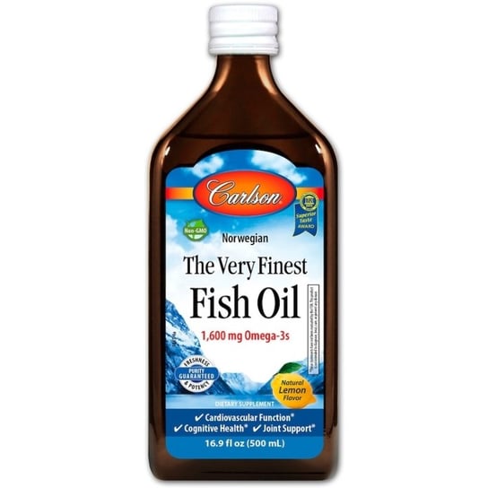 Carlson Labs The Very Finest Fish Oil 500 мл со вкусом лимона carlson the very finest fish oil just peachie 1 600 mg 6 7 fl oz 200 ml