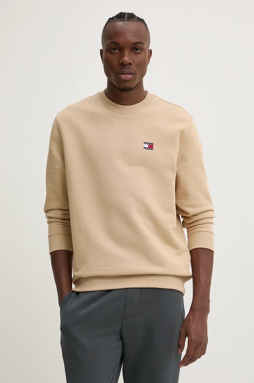 

Хлопковая толстовка Tommy Jeans, коричневый