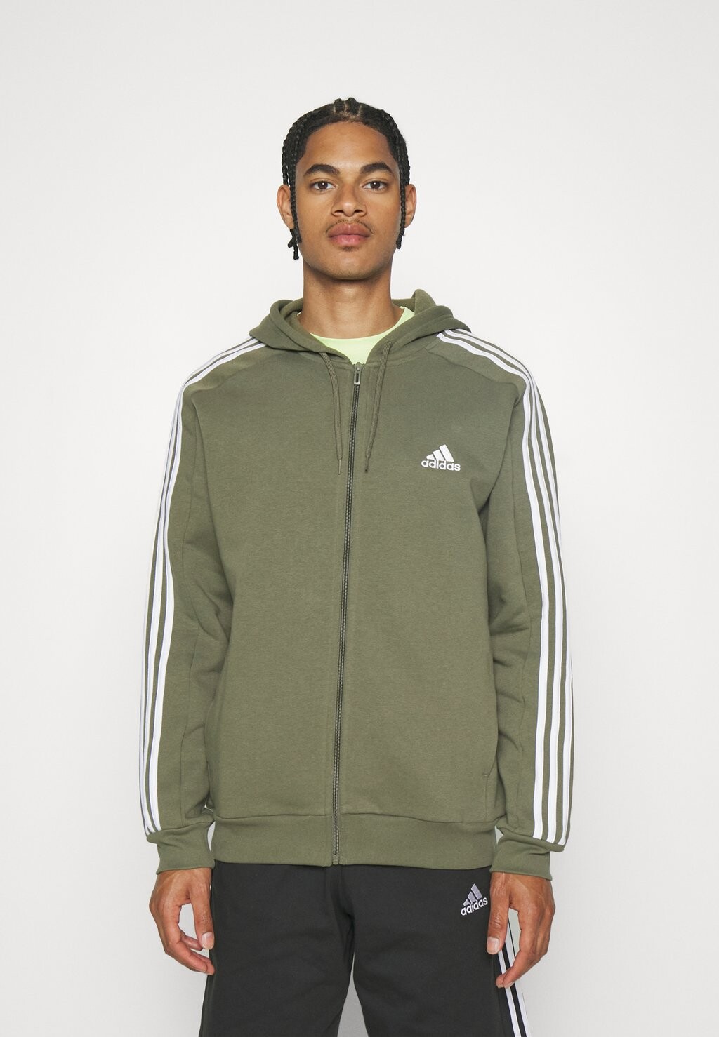

Толстовка на молнии adidas Sportswear ESSENTIALS 3-STRIPES FULL-ZIP, цвет olive strata