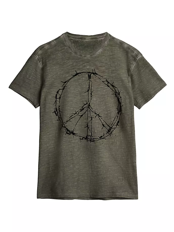 

Футболка Мира из колючей проволоки John Varvatos, цвет dark moss