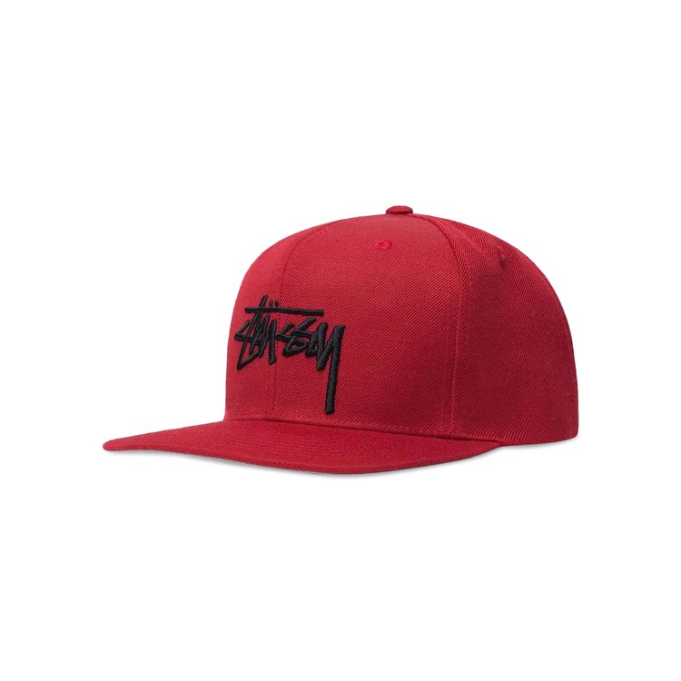 

Бейсболка Stussy Big Stock High Crown Cap, цвет Deep Red