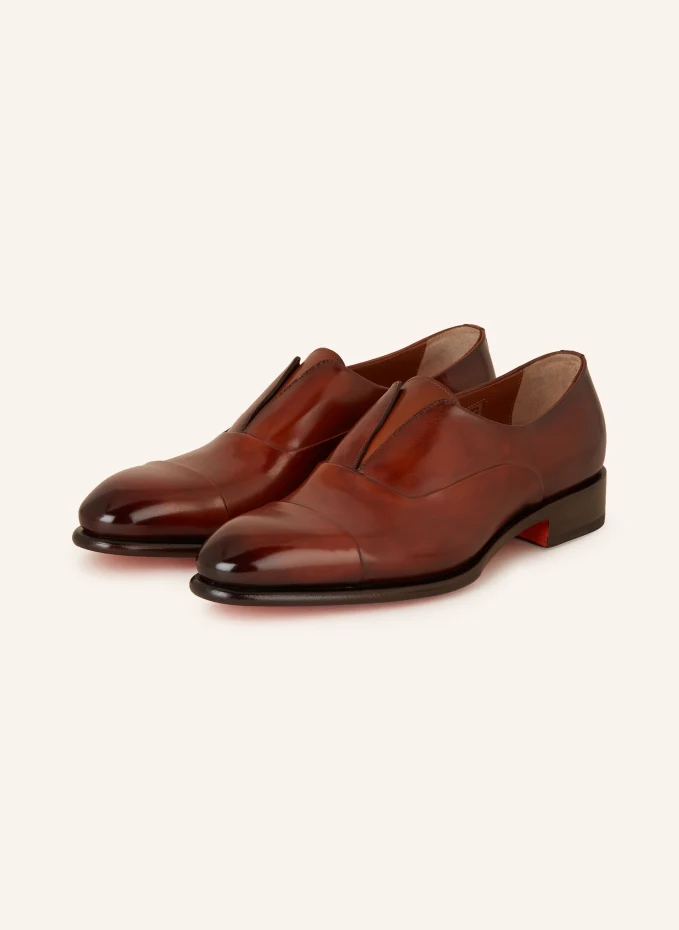 

Тапочки картер Santoni, коричневый