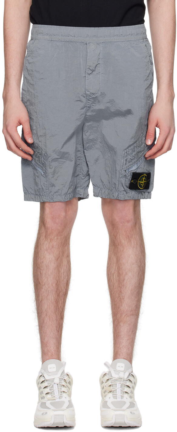 

Синие шорты на кулиске Stone Island