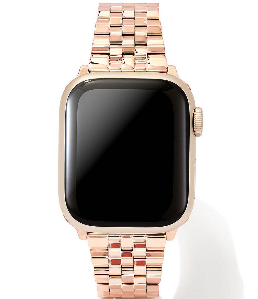 Женский браслет Kendra Scott Alex с 5 звеньями из нержавеющей стали розового золота, ремешок для Apple Watch, розовый