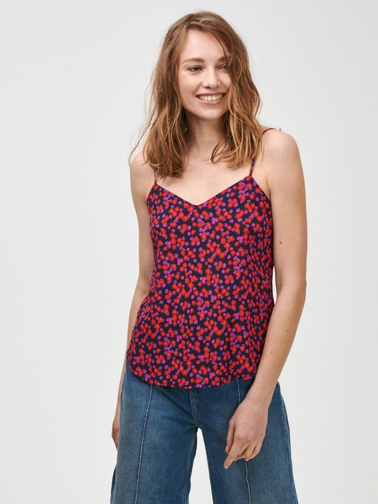 

Легкий топ на бретельках Gap, мультиколор