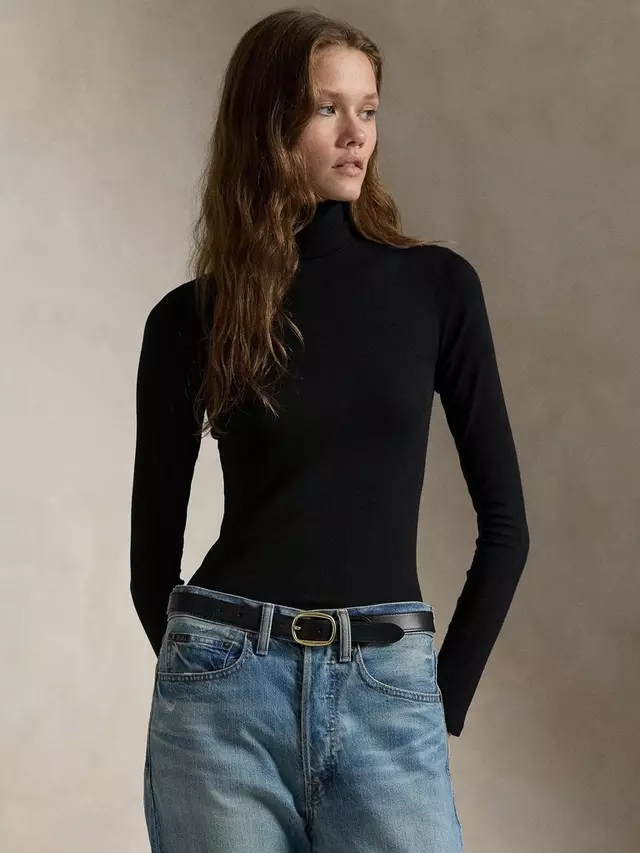 

Топ Ralph Lauren Polo Ralph Lauren Slim Fit Turtleneck, цвет polo black