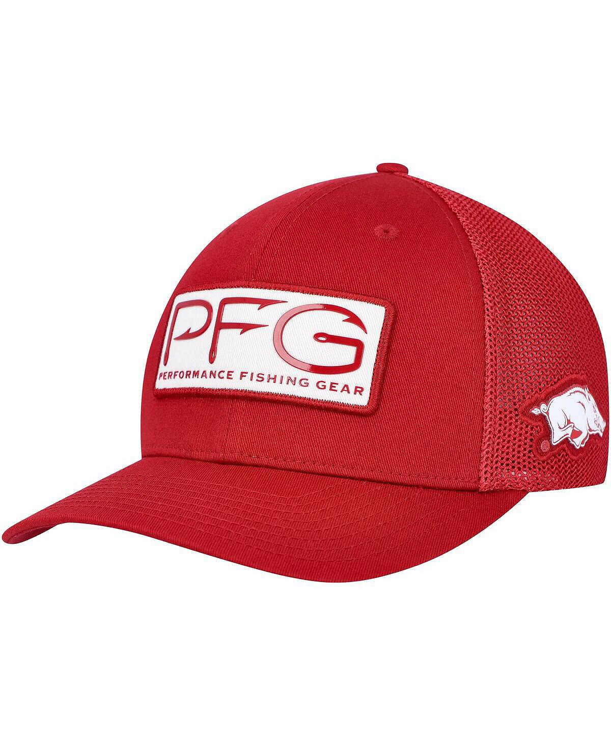 Мужская кепка Cardinal Arkansas Razorbacks PFG Hooks Flex Hat Columbia