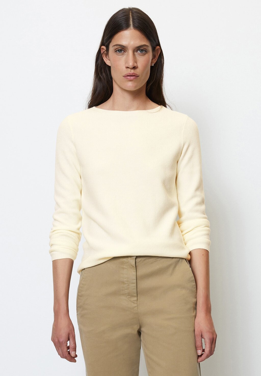 

Свитшот Marc O'Polo ВЫРЕЗ С ДЛИННЫМ РУКАВОМ, цвет creamy white