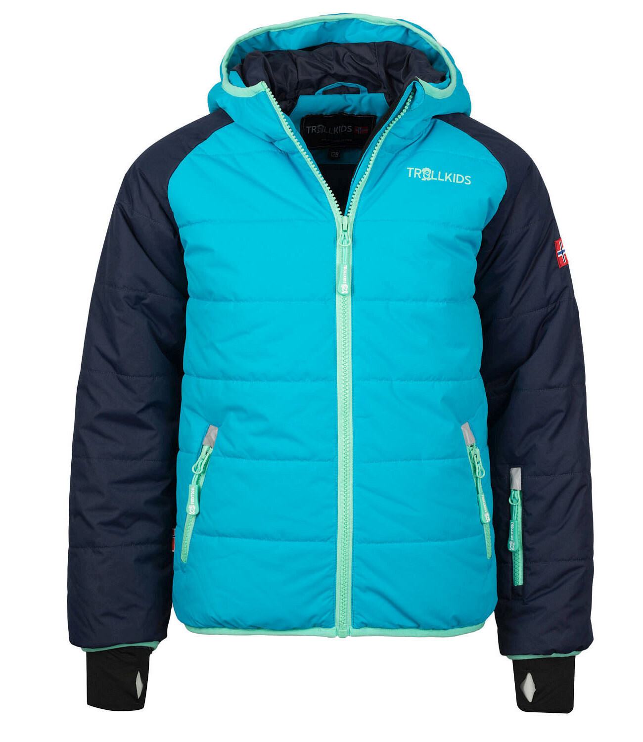 

Лыжная куртка Trollkids Skijacke Hafjell, цвет Marineblau/Türkis/Mint