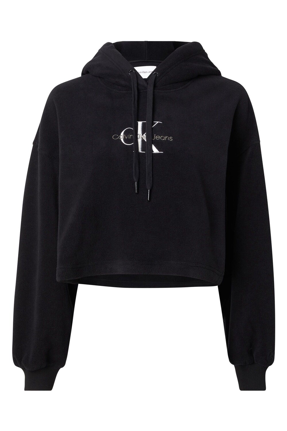 

Черное флисовое худи Calvin Klein Jeans, черный