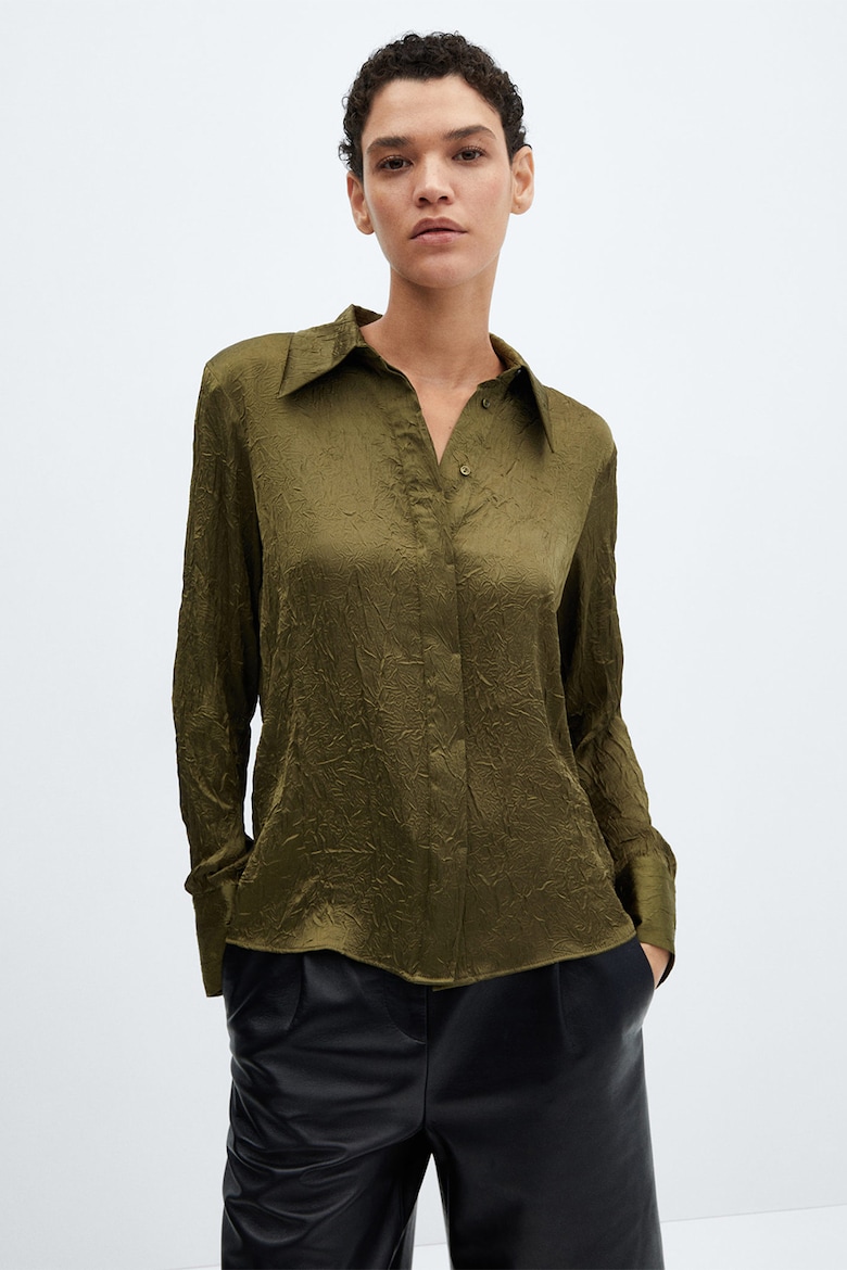 Рубашка из крепового атласа Arru Mango, зеленый