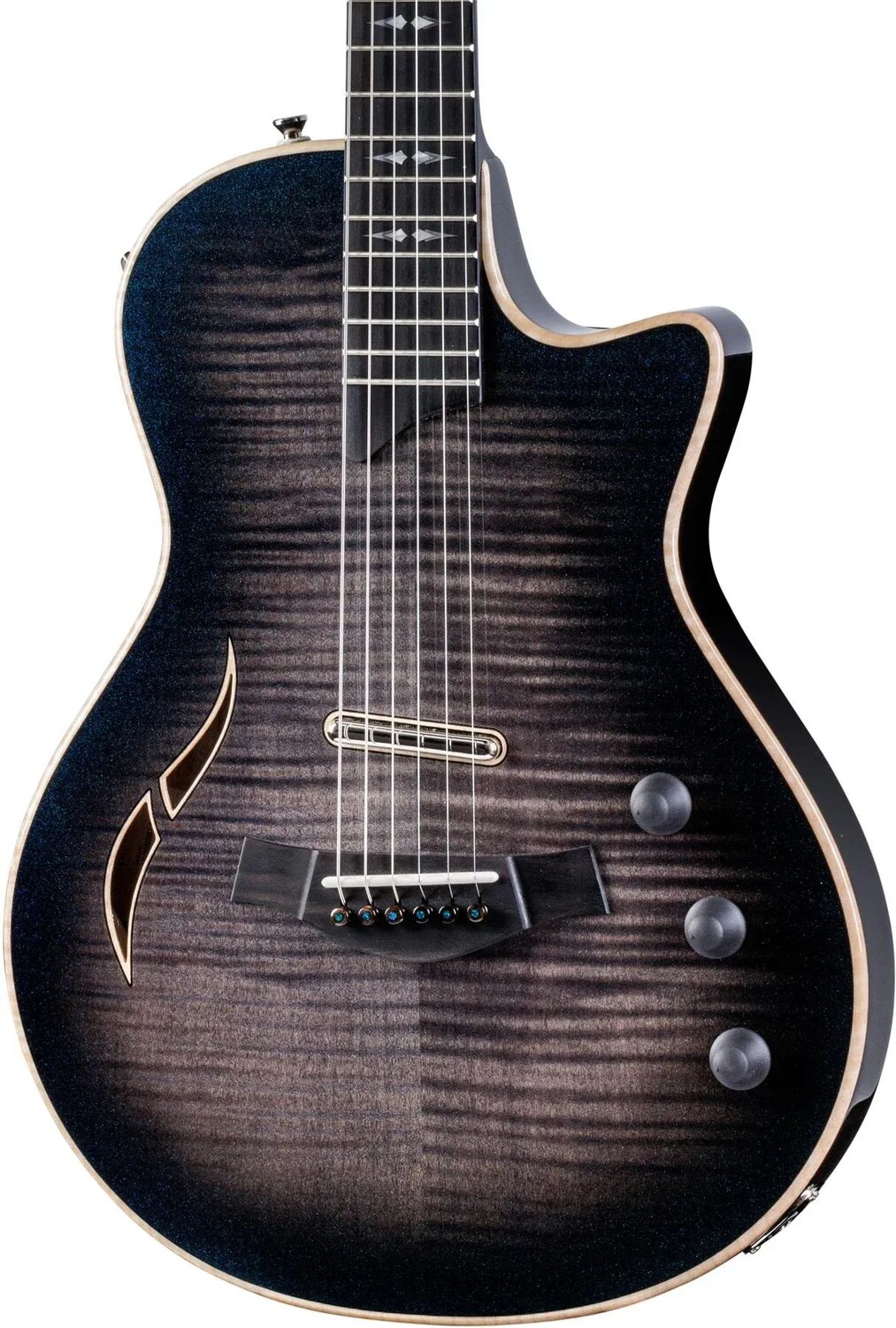 

Электрогитара Taylor Custom #34 T5z с полым корпусом — павлин