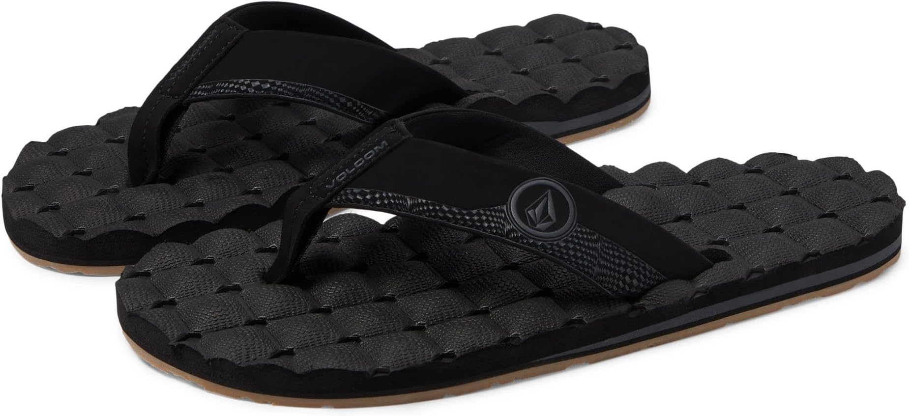 

Шлепанцы Recliner Sandals Volcom, цвет Black Destructo