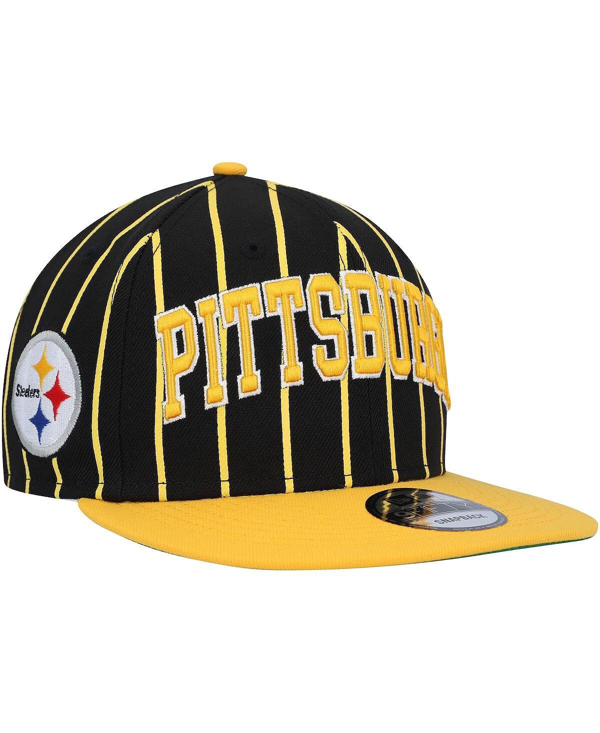 

Мужская черно-золотая кепка Pittsburgh Steelers в тонкую полоску City Arch 9Fifty Snapback New Era
