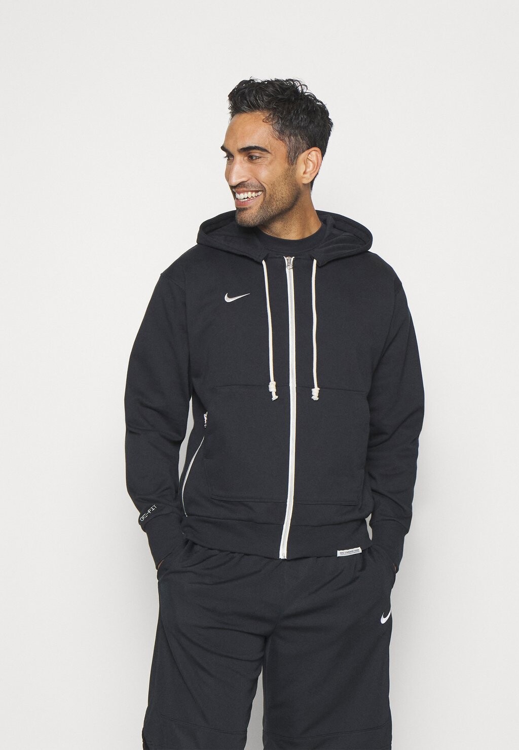 

Толстовка на молнии Nike Nba, черный / светлая слоновая кость, Серый