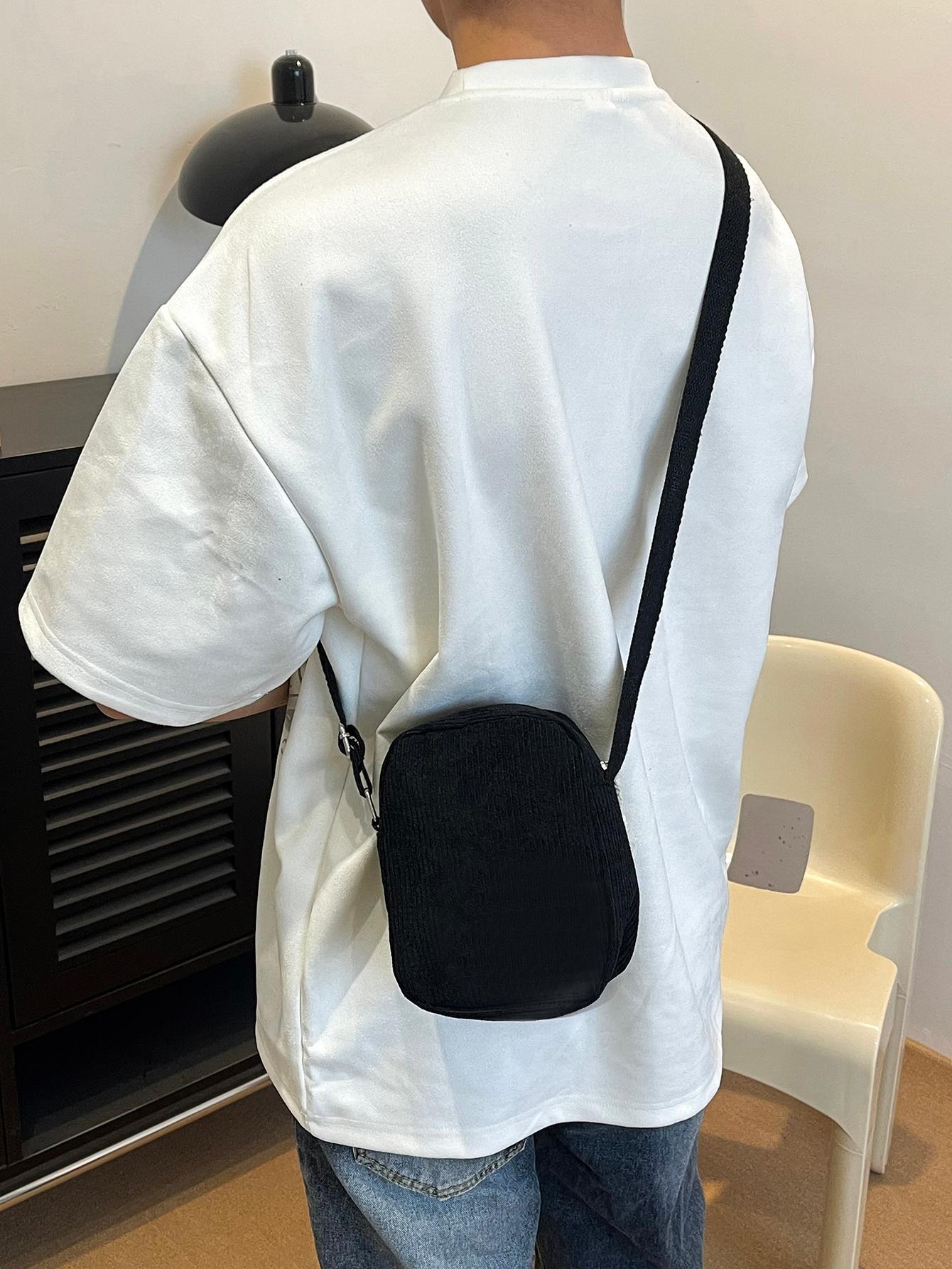 Многофункциональная мини-вельветовая модная сумка через плечо, черный сумка слинг piove 6196 блек гладкий повседневная черный