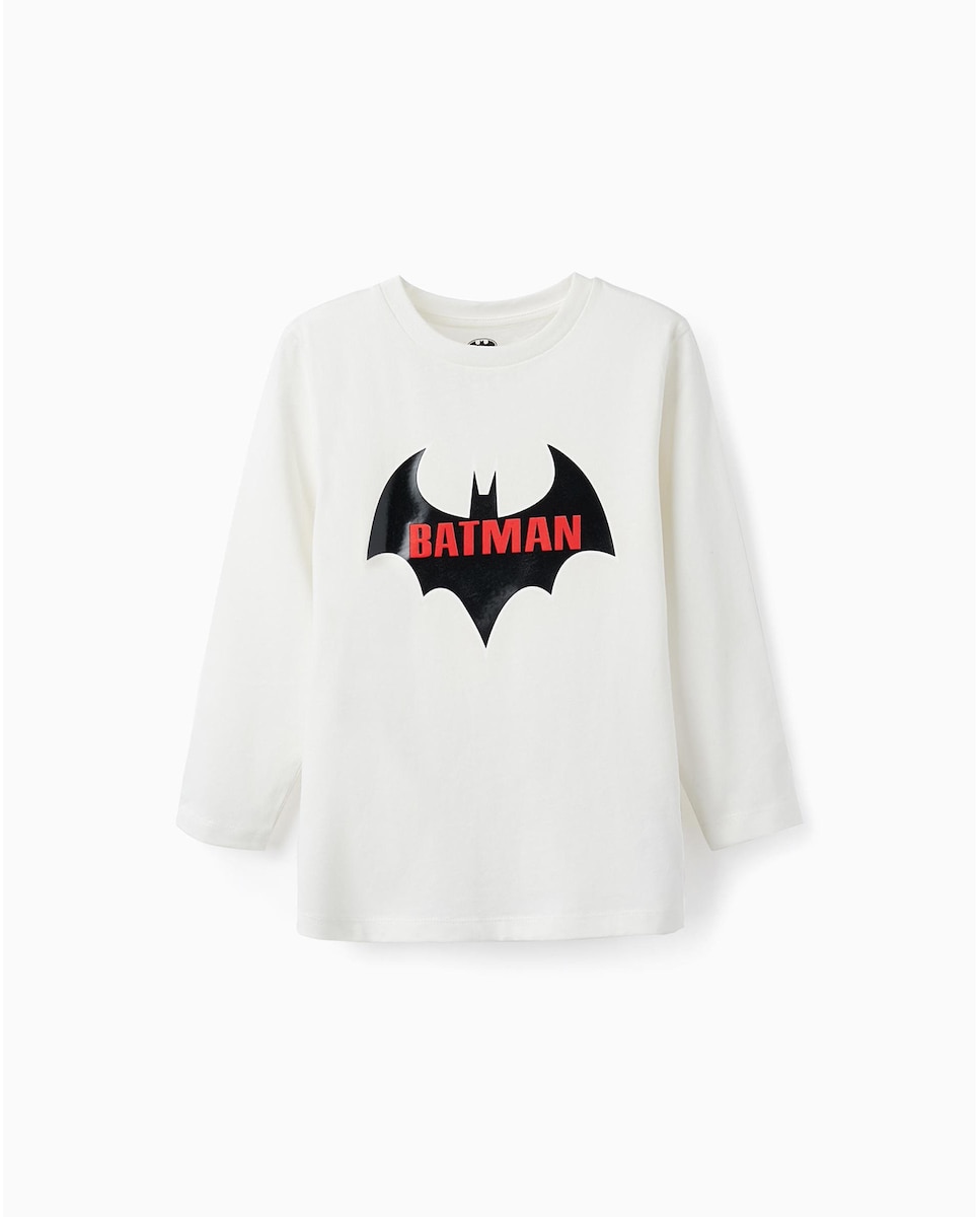 цена Белая футболка для мальчика с принтом Бэтмена Zippy, белый