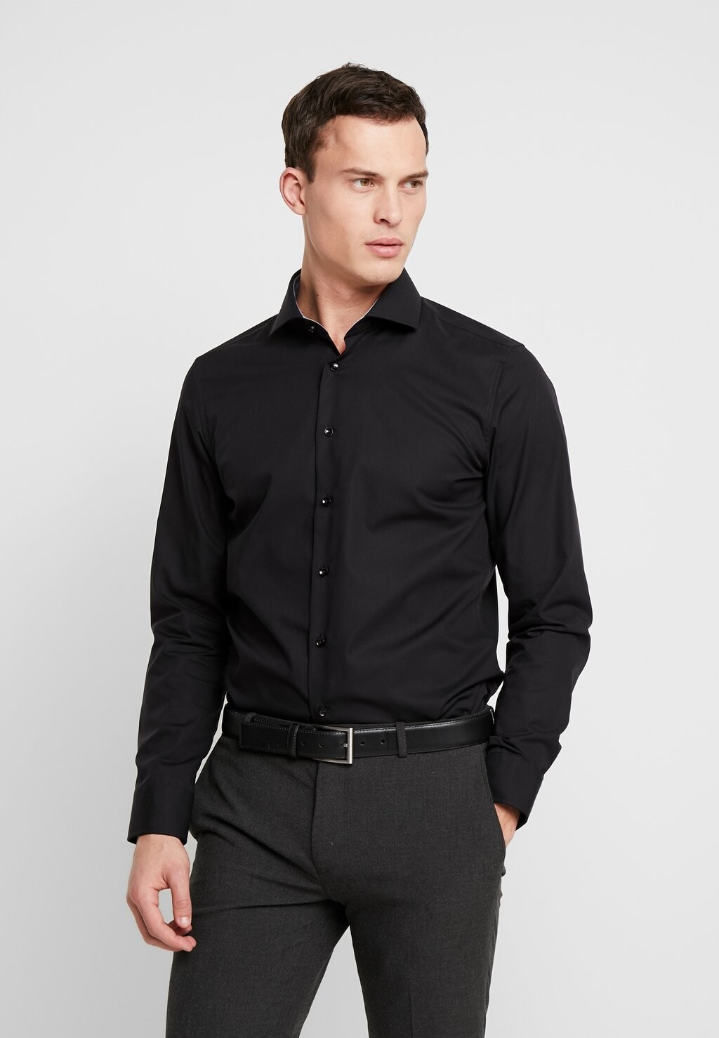

Классическая рубашка Slim Fit Seidensticker, черный