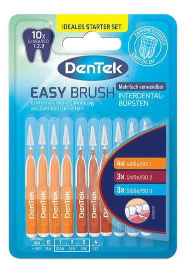 Щетка межзубная Dentek Easy Brush Mix 10 шт. dentek мгновенное обезболивание максимальная сила чистая мята 1 набор